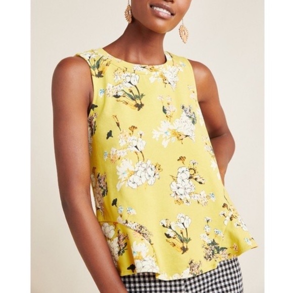 Anthropologie Tops - Anthropologie Eva Franco Floral Print Top Sz S EUC